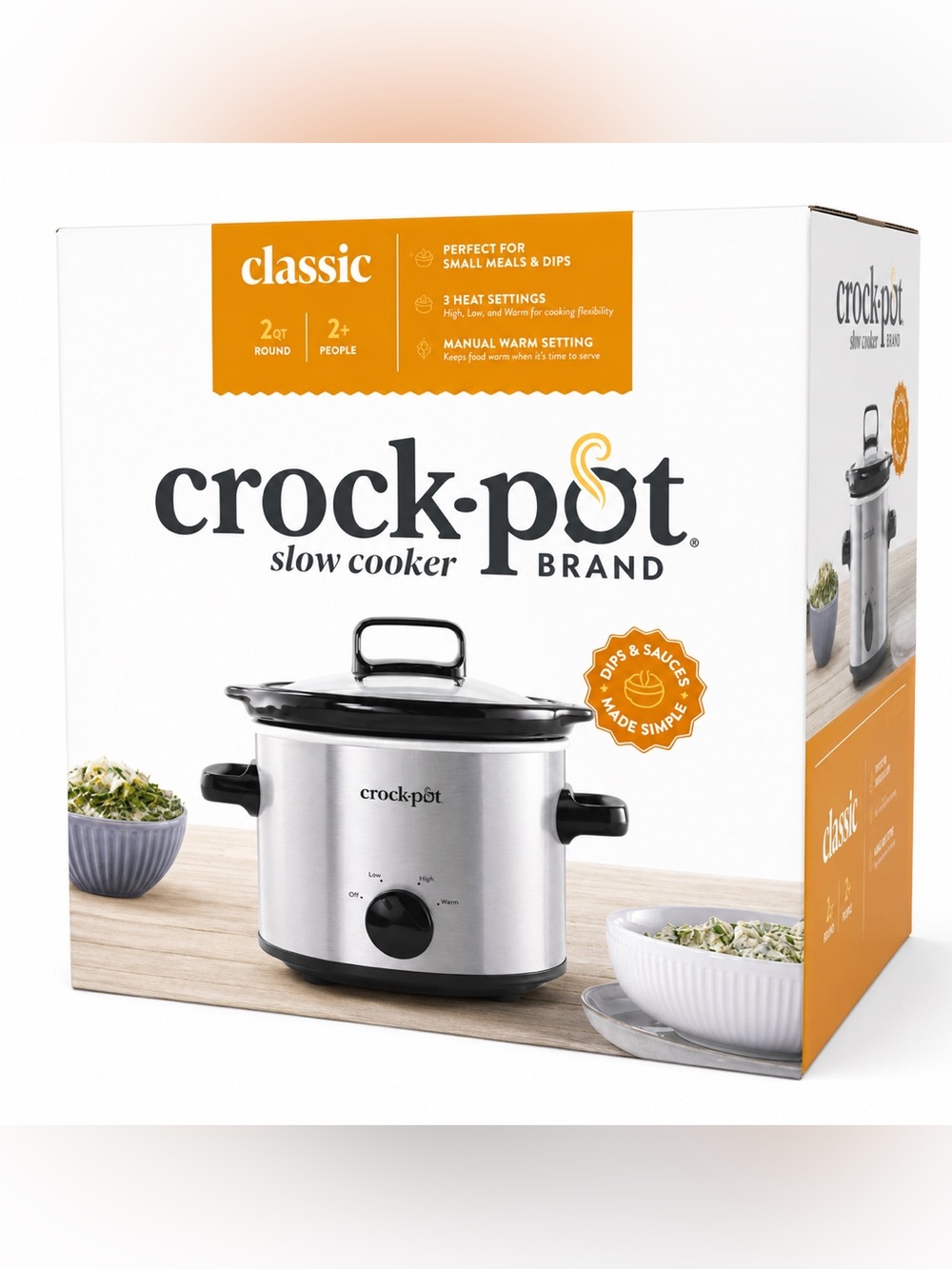 Crock-Pot Classic 2-Quart Stainless Steel Slow Cooker - Silver